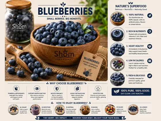 Blueberries &ndash; bulk supply from Shom Overseas LLP, India