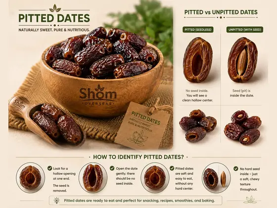 Pitted Dates &ndash; bulk supply from Shom Overseas LLP, India